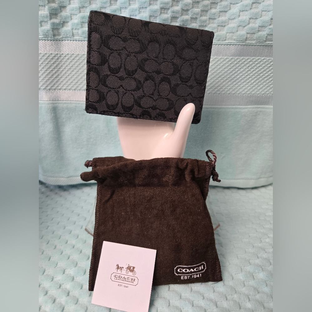 Coach Black Signature ID Wallet